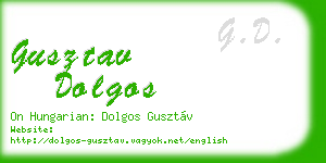 gusztav dolgos business card